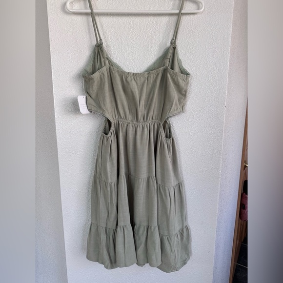 Altar'd State Sage Green Midi Cutout Dress - Picture 7 of 10